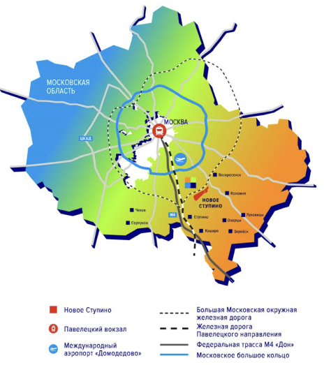 Карта ступинского района московской